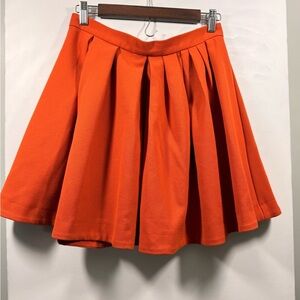 H&M Vibrant Orange Fabric Blend Size 8 Mini Skit
